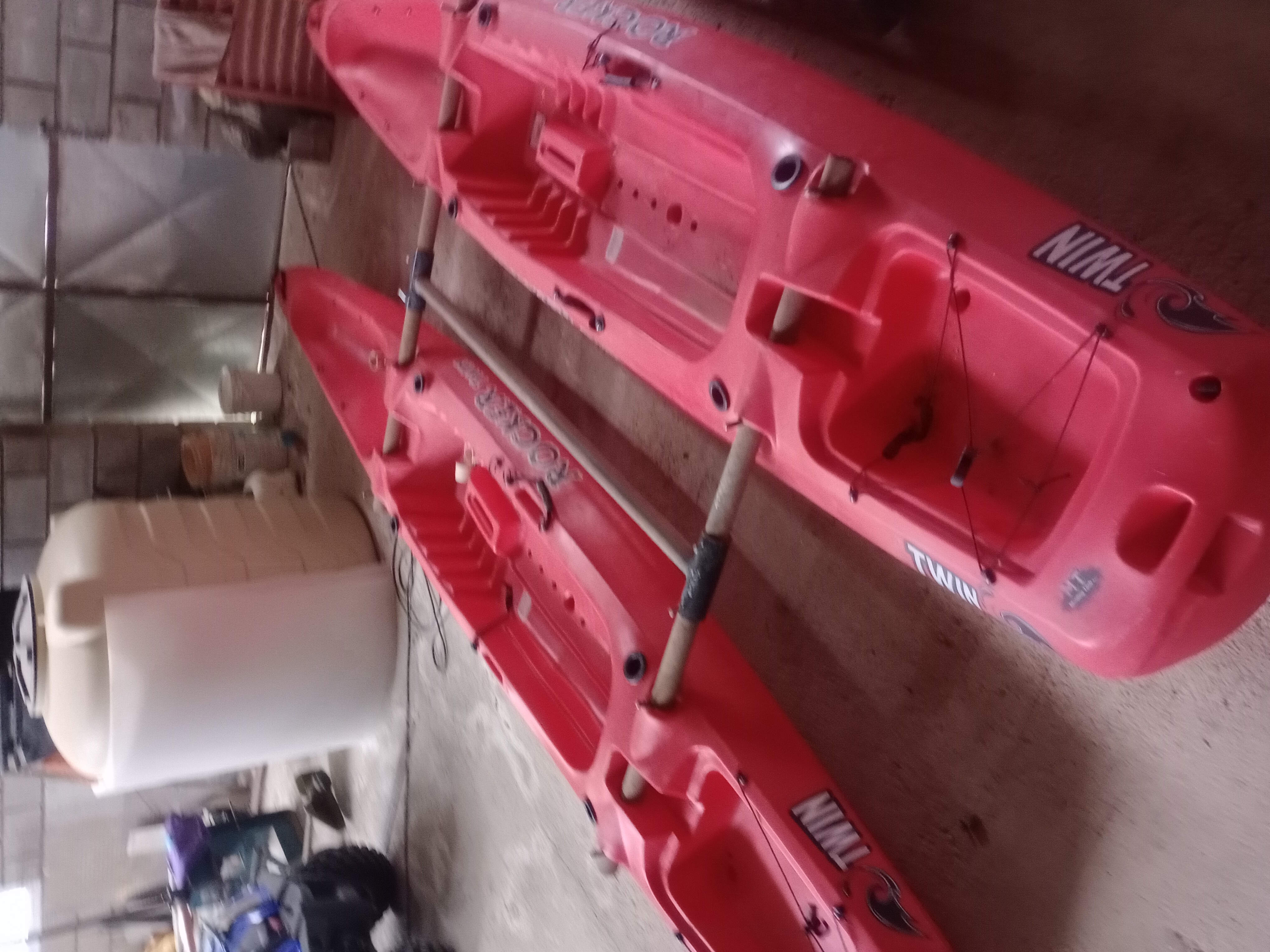 Kayak rocker twin. Catamarán casero - Imagen principal