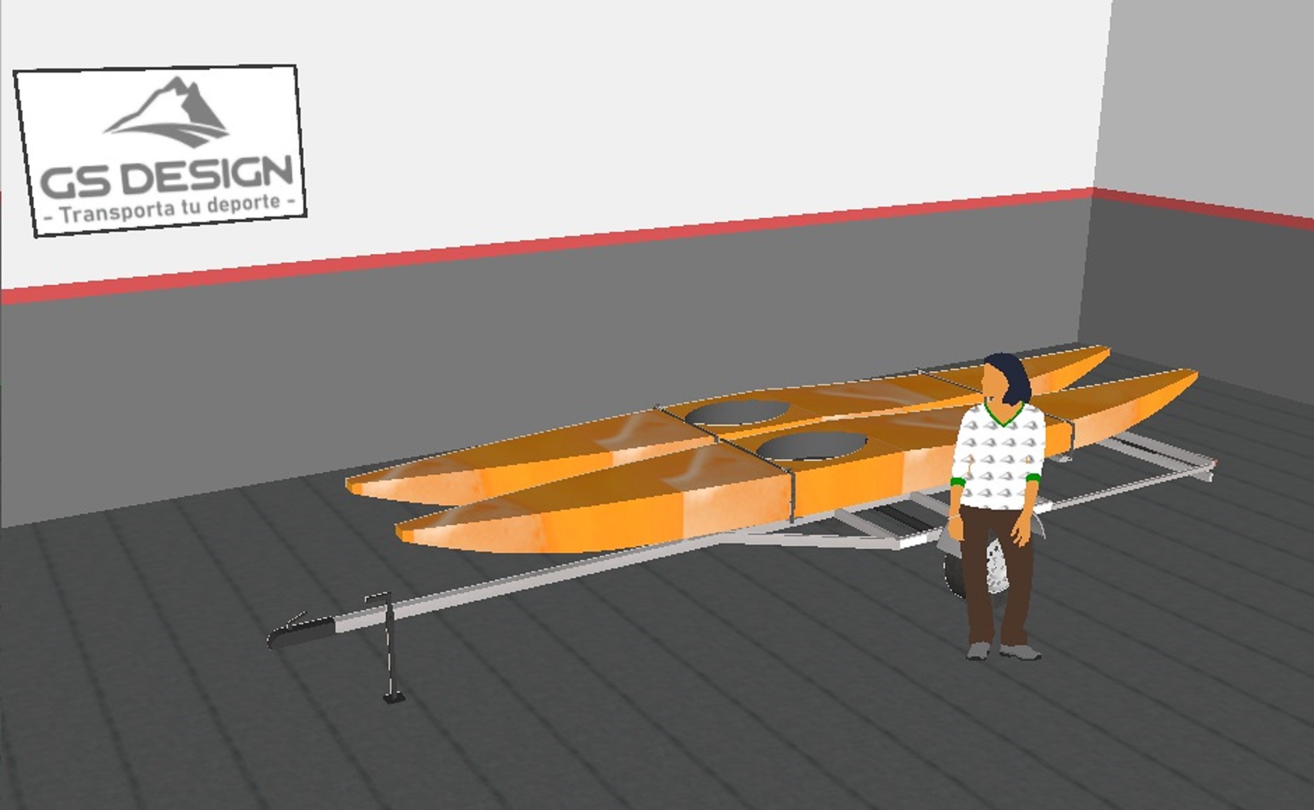 Trailer Para 2 Kayaks O Sup Modelo 2k - Gs Design - Foto 4