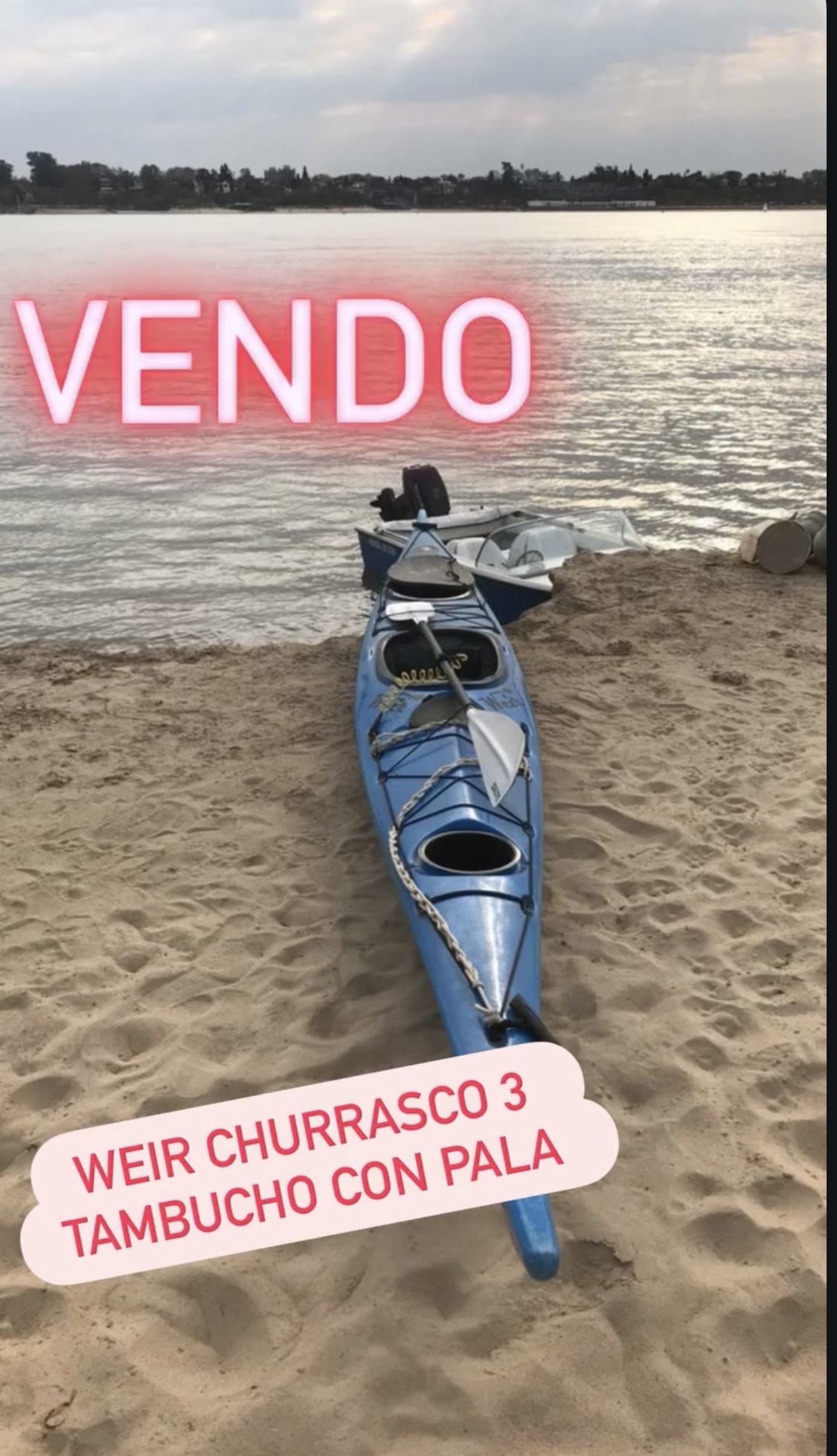 Kayak weir chirrasco 3 tambuchos  - Imagen principal