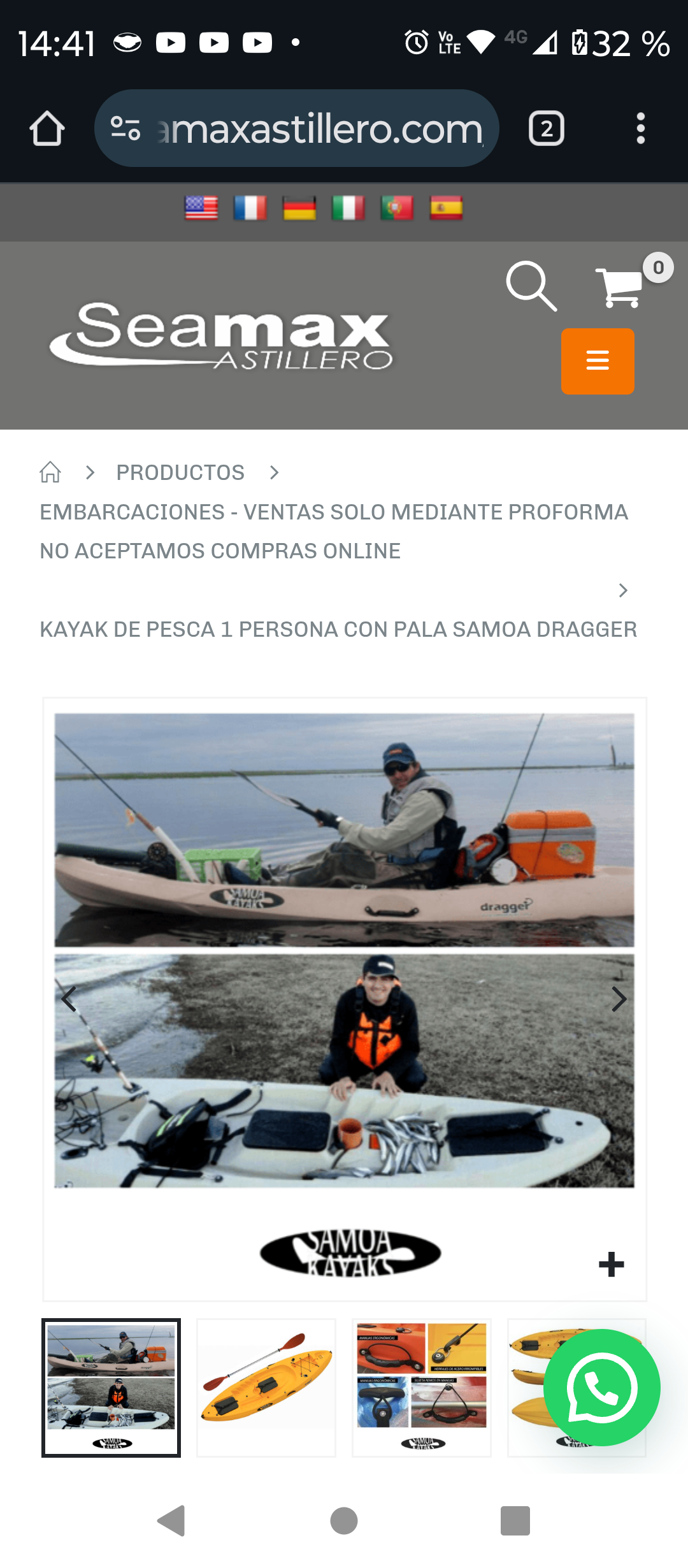 Kayak para pesca - Foto 3