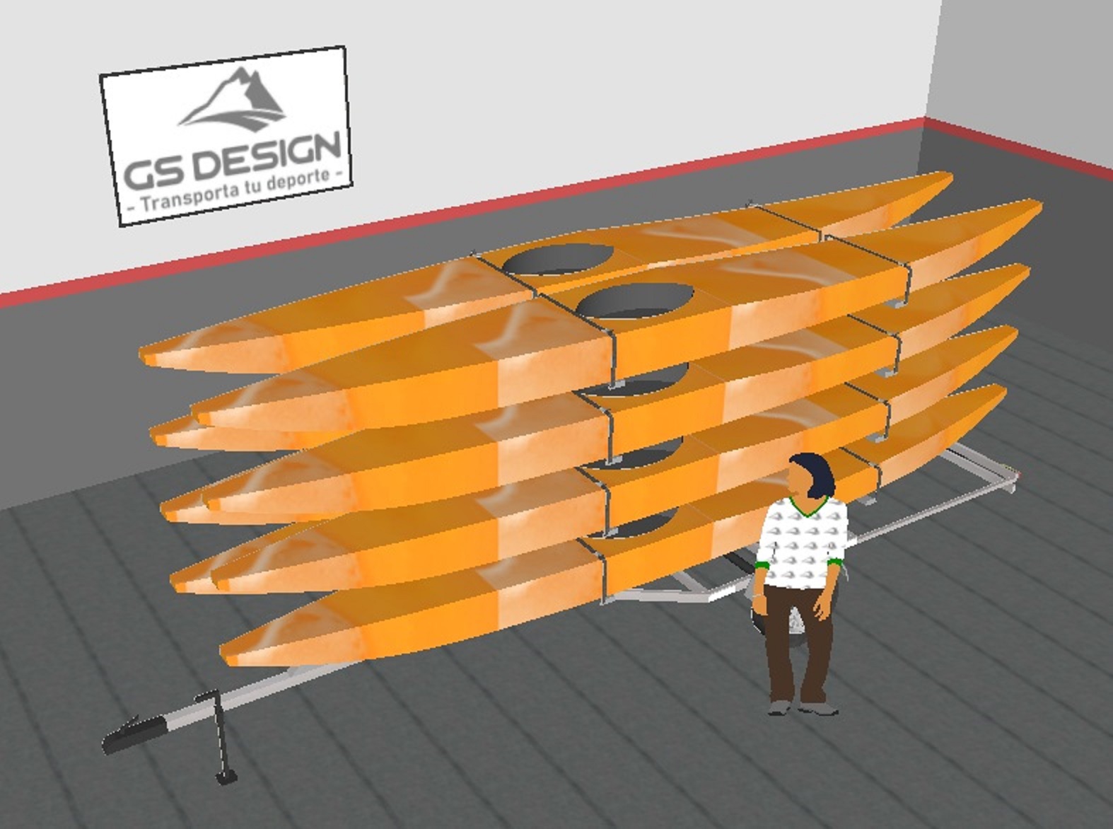 Trailer Para 8 Kayaks O Sup Modelo 8k - Gs Design - Foto 5